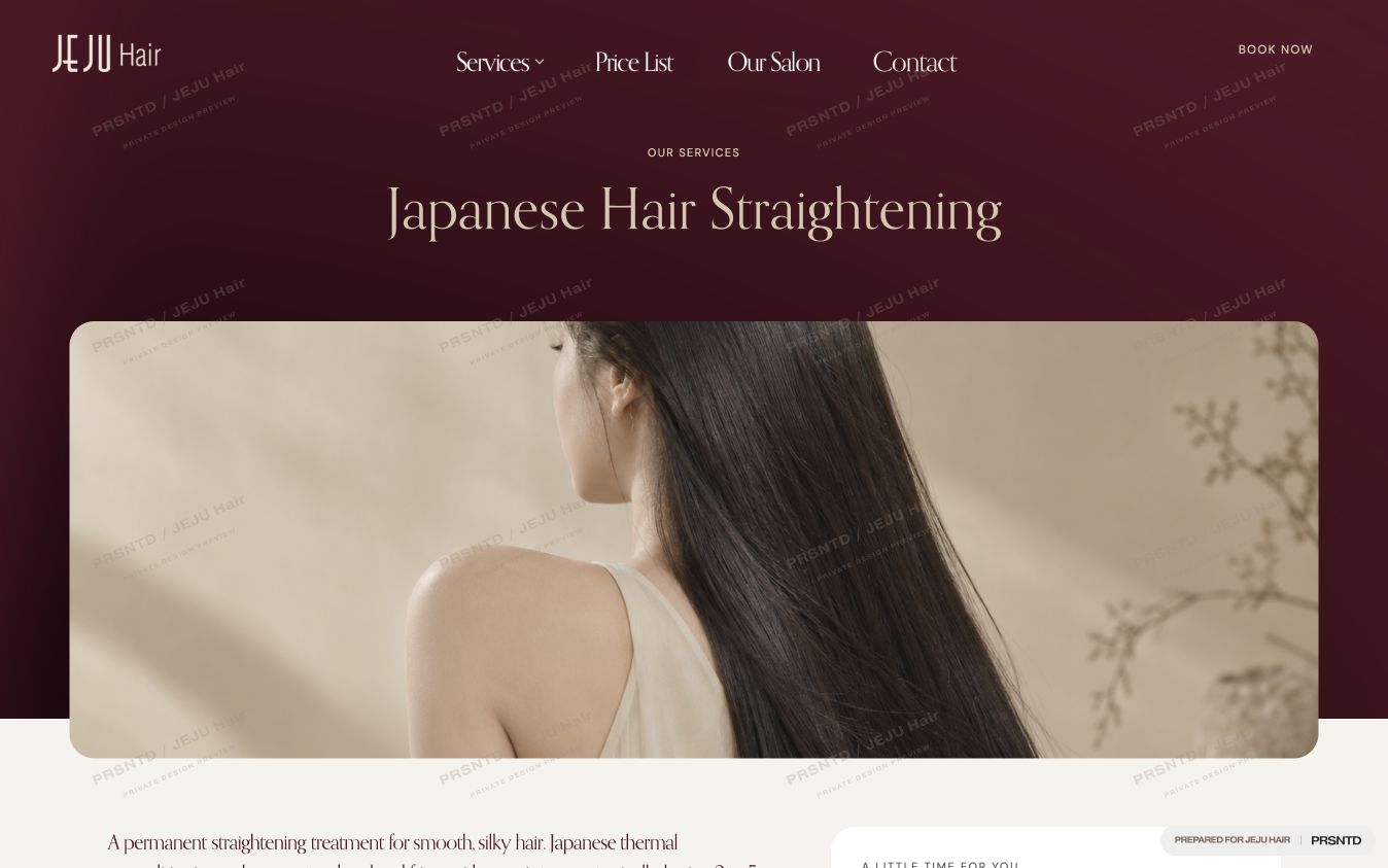 JEJU Hair Japanese hair straightening